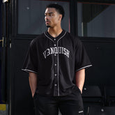 VANQUISH BLACK OVERSIZED BASEBALL JERSEY