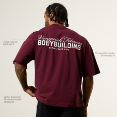 Vanquish Bodybuilding Oxblood Oversized Boxy T Shirt