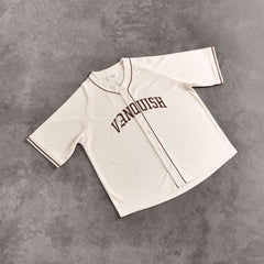 VANQUISH OFF WHITE OVERSIZED BASEBALL JERSEY