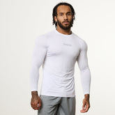 Vanquish Ultra Soft White Long Sleeve Slim Fit T Shirt