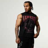 Vanquish Olympus Black Hades Oversized Boxy Cut Off Sleeveless T Shirt
