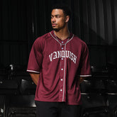 VANQUISH RED OVERSIZED BASEBALL JERSEY