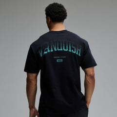 REVOLVE FADE AQUA BLACK OVERSIZED T SHIRT