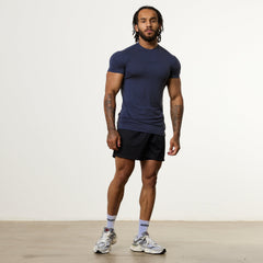 Vanquish Ultra Soft Navy Blue Slim Fit T Shirt
