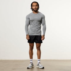 Vanquish Ultra Soft Steel Grey Long Sleeve Slim Fit T Shirt