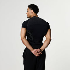 TRIBAL COMPRESSION BLACK SHORT SLEEVE T SHIRT
