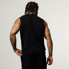 Vanquish Olympus Black Cerberus Oversized Boxy Cut Off Sleeveless T Shirt