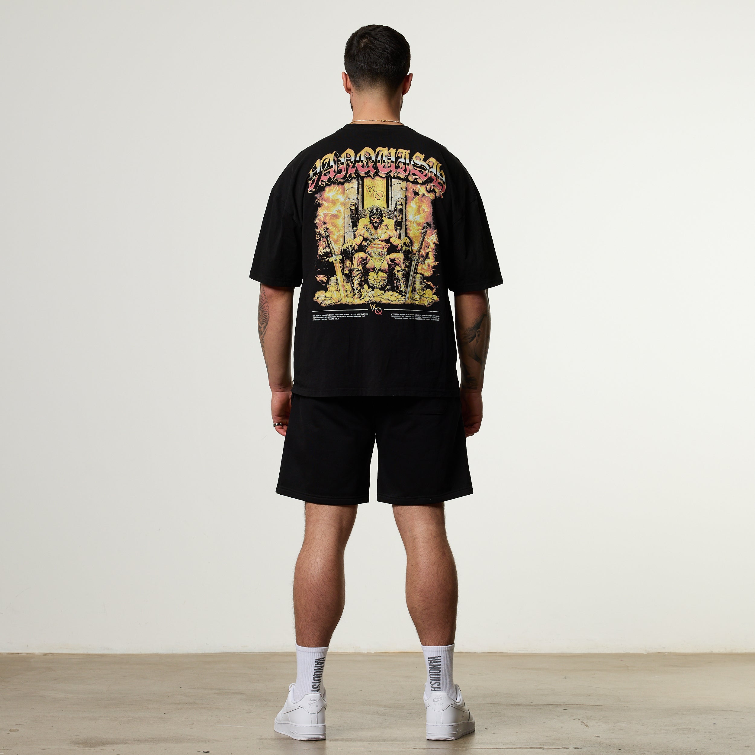 Vanquish Olympus Black King Midas Oversized Boxy T Shirt