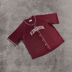 VANQUISH RED OVERSIZED BASEBALL JERSEY
