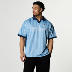 VANQUISH BLUE OVERSIZED BOXY FOOTBALL JERSEY