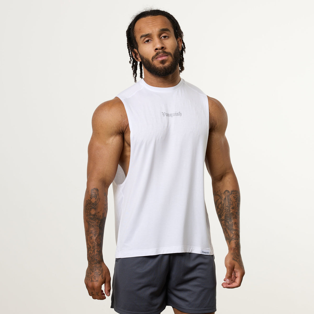Vanquish Ultra Soft White Oversized Sleeveless T Shirt