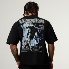 Vanquish Olympus Black Minotaur Oversized Boxy T Shirt