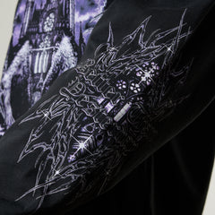 Vanquish Obsidian Black Angel Oversized Boxy Long Sleeve T Shirt