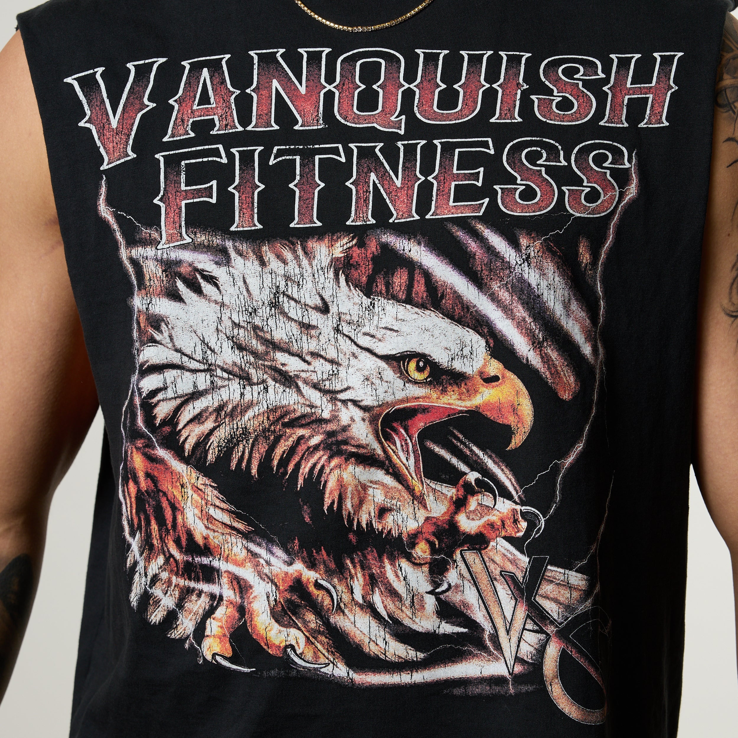 Vanquish Obsidian Black Eagle Sleeveless T Shirt
