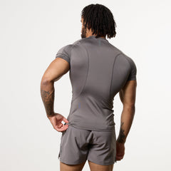 LRT Grey Performance Short Sleeve Base Layer Top