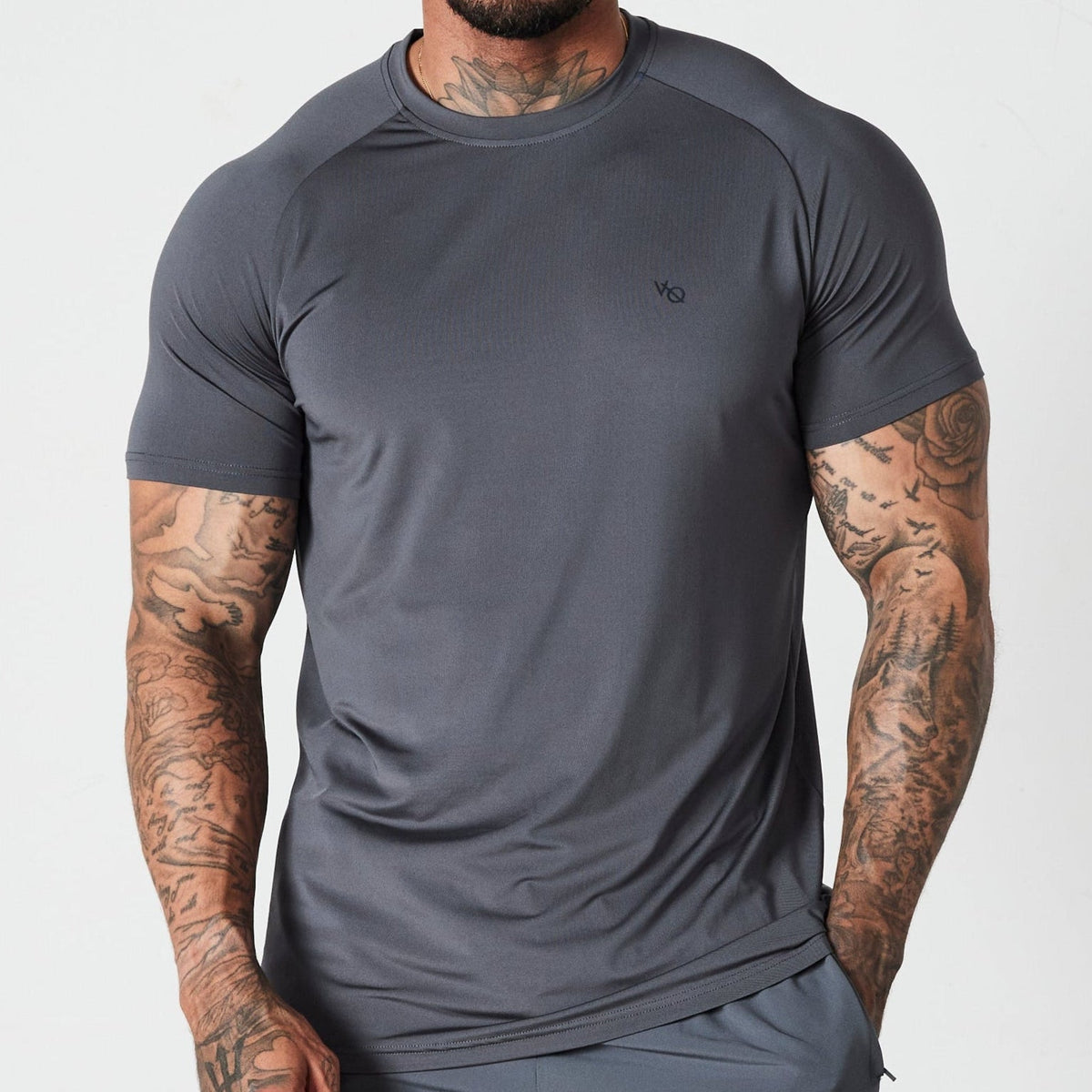 Vanquish Essential Denim Blue Performance Short Sleeve T Shirt