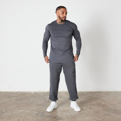 Vanquish Essential Denim Blue Slim Fit Long Sleeve T Shirt