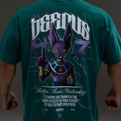 Vanquish DBS Beerus Green Oversized T Shirt