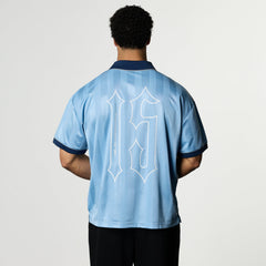 VANQUISH BLUE OVERSIZED BOXY FOOTBALL JERSEY