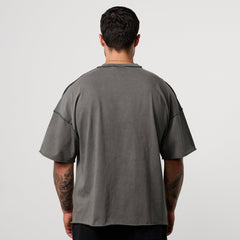 WASHED GREY OVERSIZED BOXY T SHIRT