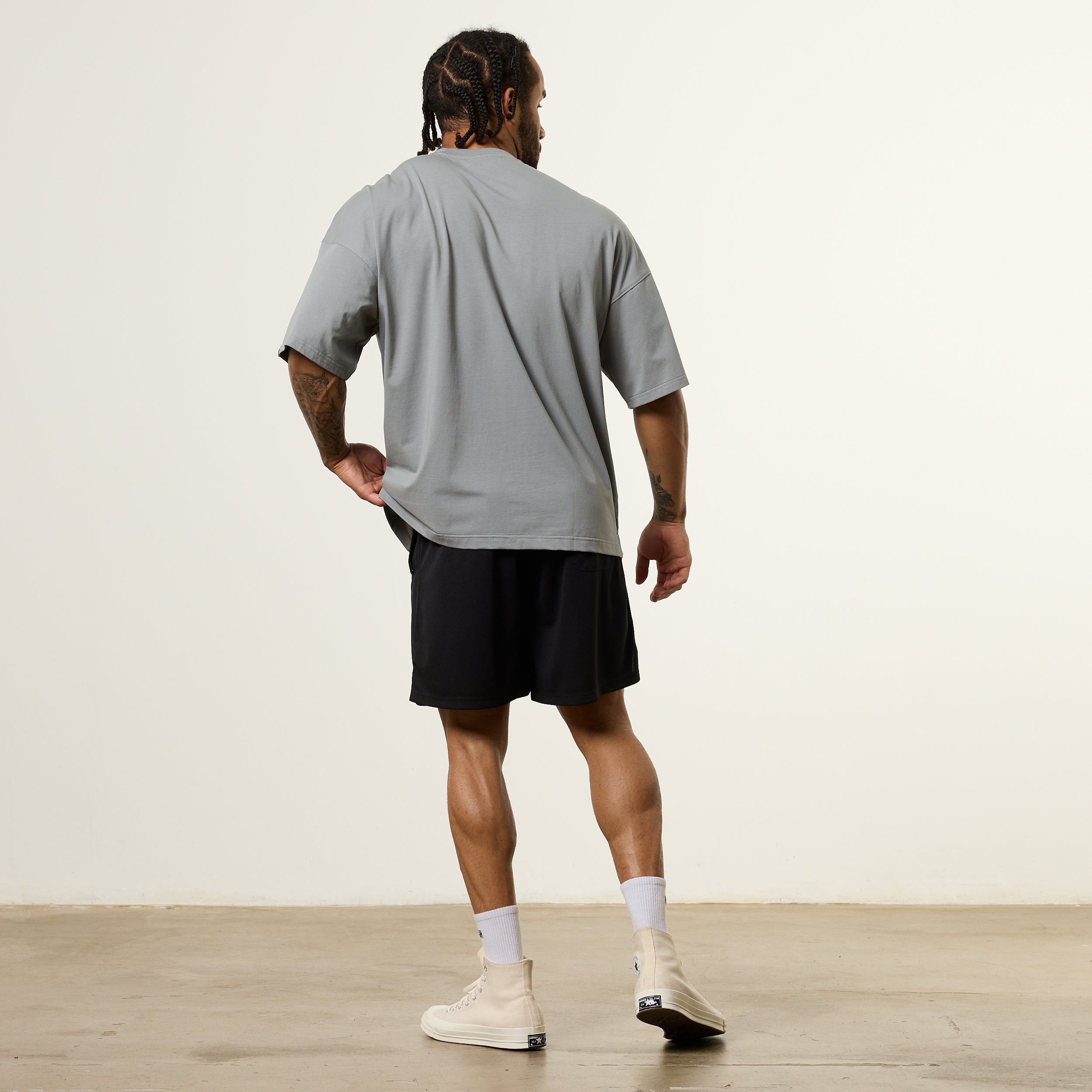 Vanquish Essential V2 Steel Grey Oversized Boxy T Shirt