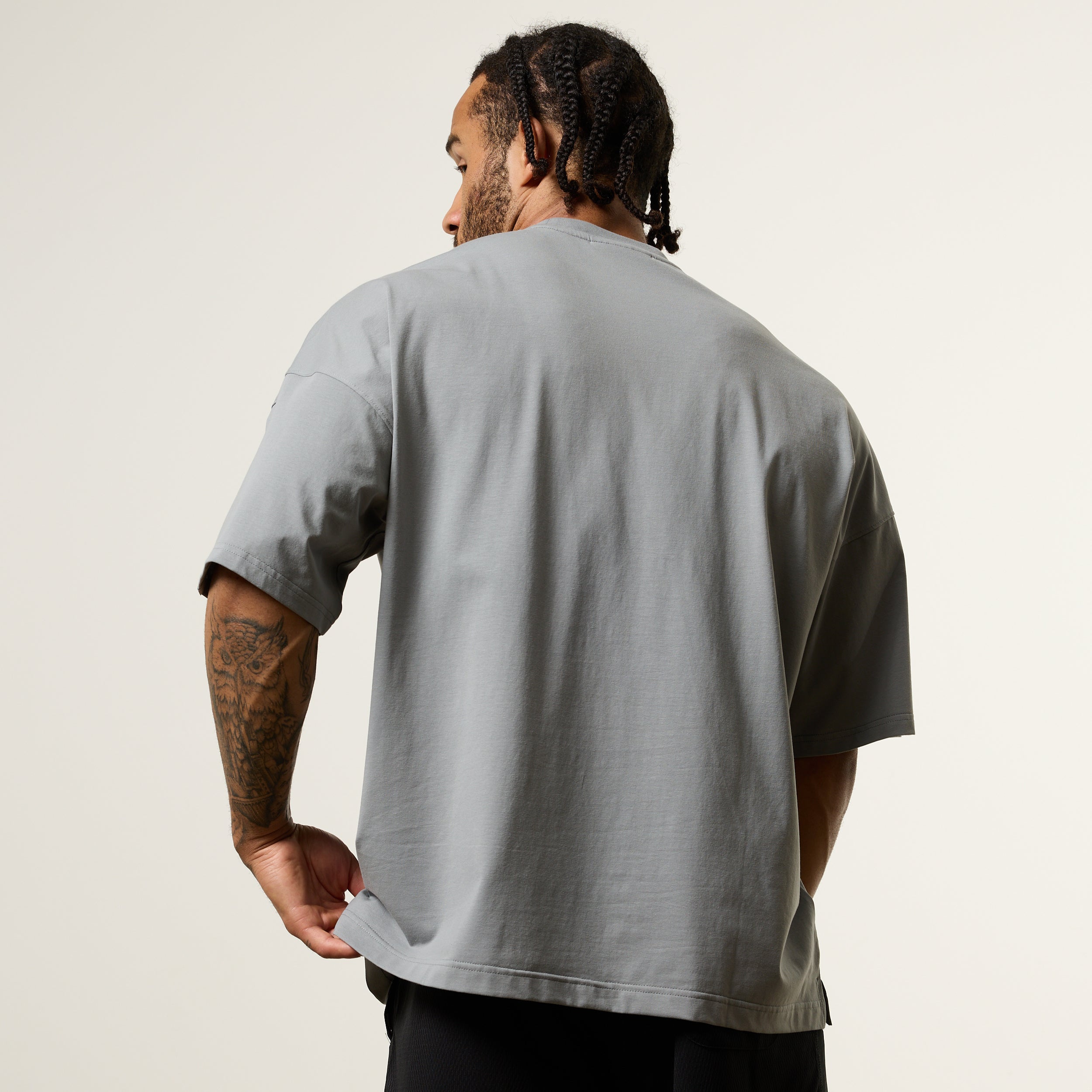 Vanquish Essential V2 Steel Grey Oversized Boxy T Shirt