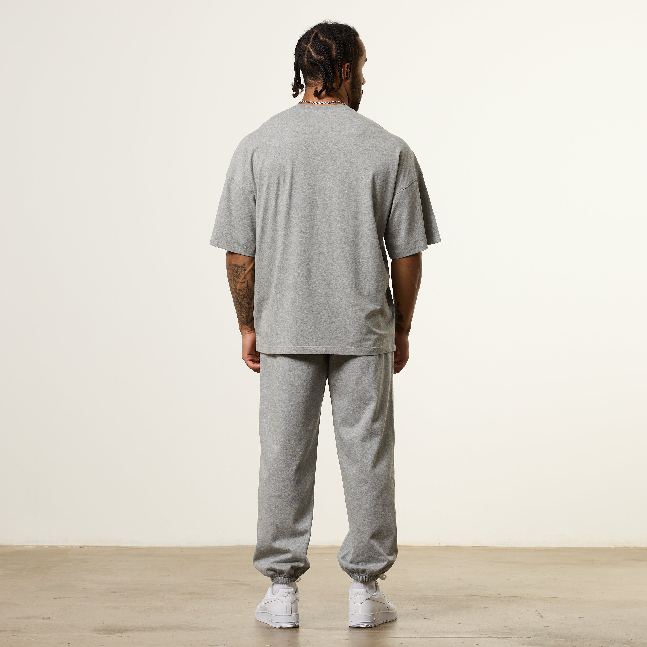 Vanquish Essential V2 Grey Melange Oversized Boxy T Shirt